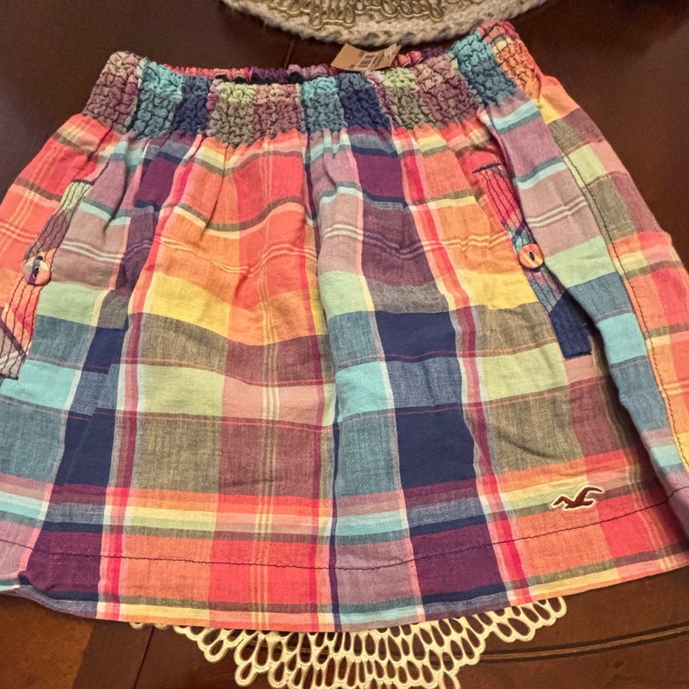 Hollister Multicolor Plaid Skirt